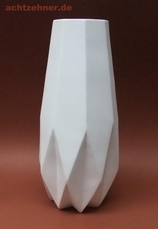Vase Polygono Star weiß biskuit Kaiser Porzellan 34 cm