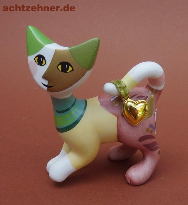 Katze mit goldenem Herz Goebel Rosina Wachtmeister 7,5 cm