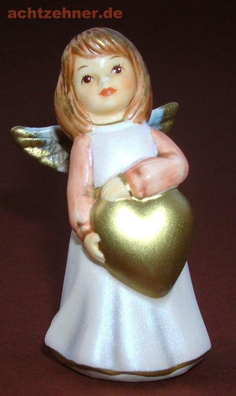 Goebel Mini Engel mit Herz in Honig/ Vanille 6 cm